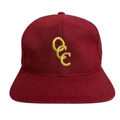 【キャップ/帽子】90s OLD CAPITOL CLUB (オールドキャピタルクラブ) OCC コーデュロイキャップ　ビンテージ　ウール　キャップ　企業物　企業ロゴ　バーガンディ