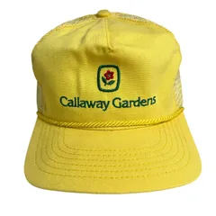 【キャップ/帽子】90s Callaway Gardens（キャロウェイ・ガーデン） メッシュキャップ　ビンテージキャップ　イエロー　黄　グリーン　緑　レッド　赤
