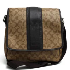 コーチ／COACH バッグ ショルダーバッグ 鞄 メンズ 男性 男性用PVC レザー 革 ブラウン 茶  F71102 Heritage Signature Map Bag ヘリテージ シグニチャー ストライプ マップバッグ シグネチャー柄 メッセンジャーバッ