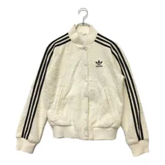 中古 レディース アディダス adidas フルジップアウター M オフ白 カレッジジャケット ペイズリー柄