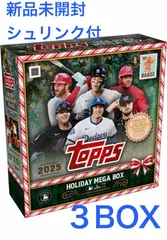Topps 2025 Holiday Mega カード 3箱 シュリンク付き 25/26 NBA Holiday Basketball - MEGA