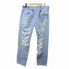 リーバイス Levi's 00s 501 デニムパンツ ジーンズ ストレート ボタンフライ ダメージ カナダ製 W38 L34 インディゴブルー 0725 ■MET1