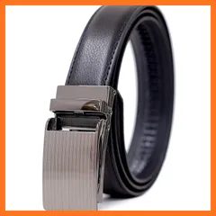 【新品】 [BEEL] ベール ベルト メンズ 牛革 オートロック式ベルト レザー 紳士 穴無し 大きいサイズ ビジネス スーツ カジュアル レトロ ブラック 1