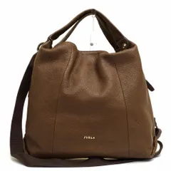 フルラ／FURLA バッグ トートバッグ 鞄 ハンドバッグ レディース 女性 女性用レザー 革 本革 ブラウン 茶  ELISABETH HOBO エリザベス ホーボー シボ革 シュリンクレザー 2WAY ショルダーバッグ