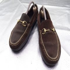 GUCCI グッチホースビットブラウン スエード ローファー22センチ 