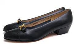 フェラガモ／Salvatore Ferragamo パンプス シューズ 靴 レディース 女性 女性用レザー 革 本革 ブラック 黒  TEMA ガンチーニ金具 レザーソール ストレートチップ