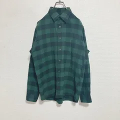 【状態良好】UNIQLO ユニクロ　ネルシャツ　長袖シャツ　チェック　緑　人気カラー　M
