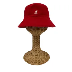 カンゴール KANGOL バケットハット バケハ 帽子 K3050ST ブランドロゴ ワンポイント 無地 M 赤 レッド メンズのサムネイル