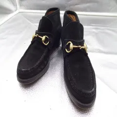 GUCCI グッチ ホースビット ローファー ブーツ スエード モカシン ブラック サイズ 35C 22.5㎝