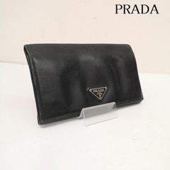 極美品✨PRADA ポーチ クラッチポーチ ロゴ型押し シボ革 イタリア製 