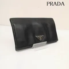 プラダ 長財布 二つ折り サフィアーノレザー トライアングル 三角 ロゴ レディース - ISItems【USED】【古着】【中古】50150307