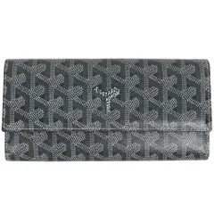 ゴヤール GOYARD ロゴ 二つ折り 長財布 札入れ カード入れ 小銭入れ 長財布 レザー グレー レディース 【中古】のサムネイル