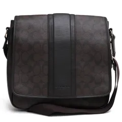 コーチ／COACH バッグ ショルダーバッグ 鞄 メンズ 男性 男性用PVC レザー 革 ダークブラウン 茶 ブラウン  F71102 Heritage Signature Map Bag ヘリテージ シグニチャー ストライプ マップバッグ シグネチャー柄 メ