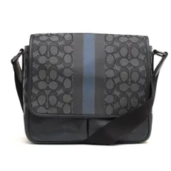 コーチ／COACH バッグ ショルダーバッグ 鞄 メンズ ナイロン レザー 革  C6583 Thompson Small Map Bag In Signature Jacquard With Stripe トンプソン スモール マップ バッグ シグネチャー 