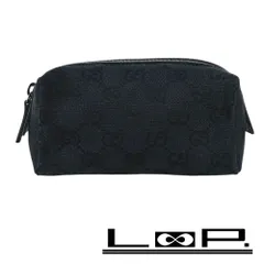 グッチ ■美品■ ポーチ GGキャンバス 化粧ポーチ キャンバス ブラック 189669 【297847】8