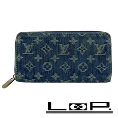 ルイヴィトン ■中古■ ジッピー ウォレット 長財布 モノグラム デニム ブルー M95341 箱 【【433214】8