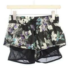 アディダス バイ ステラマッカートニー adidas by Stella McCartney ショートパンツ 花柄 M 黒 マルチカラー /TK