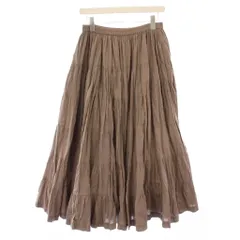 マリハ MARIHA 草原の虹のスカート フレア ギャザー イージー マキシ ロング ウエストゴム ワンカラー F グレー /BB