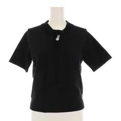 リリーブラウン Lily Brown ニット カットソー 半袖 F 黒 ブラック /YM ■MA