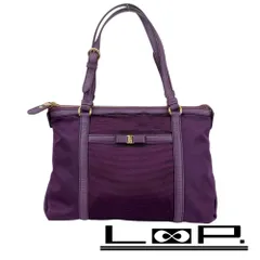 フェラガモ ■美品■ ヴァラ トート ハンド バッグ ナイロン レザー パープル 紫 【397677】3