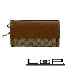 グッチ ■新同■ 長財布 サイフ ウォレット GG キャンバス ブラウン 323396 【404580】5