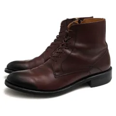 リーガル／REGAL レースアップブーツ シューズ 靴 メンズ 男性 男性用レザー 革 本革 ダークブラウン 茶 ブラウン  418R プレーントゥ サイドジップ グッドイヤーウェルト製法