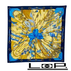 エルメス ■未使用■ カレ90 スカーフ soleil de soie シルクの太陽 シルク ブルー 【386121】5