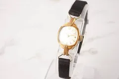 ビンテージ✨seiko merit セイコーメリット 17Jewels 手巻き レディース 腕時計 ブラック＆ゴールド 小ぶり文字盤