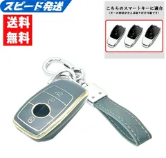 ★キーホルダ付★メルセデス ベンツ★キーケース カバー★ブルーグレイ★Ｂタイプ