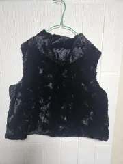 ブラック ファー ベスト ベスト FREE