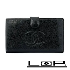 シャネル ■中古■ がま口 二つ折り 長財布 ウォレット キャビアスキン ブラック 【462009】10