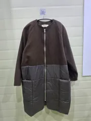 ENFOLD キルティング ロングコート ENFOLD エンフォルド ノーカラーコート キルティングコート ロング