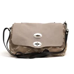 ザネラート／ZANELLATO バッグ ハンドバッグ 鞄 トートバッグ レディース 女性 女性用ナイロン レザー 革 本革 ベージュ  POSTINA LINEA MYTHOS ポスティーナ 2WAY ショルダーバッグ シボ革 シュリンクレザー 迷彩・カモフラ