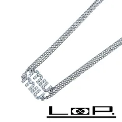 ミュウミュウ ■未使用■ ロゴ ネックレス ラインストーン アクセサリー 2連 SS シルバー 【484636】7のサムネイル