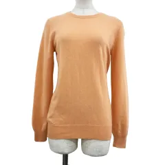 ノーリーズ Nolley's セーター ニット ラウンドネック プルオーバー カシミヤ 無地 長袖 38 オレンジ