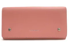 バーバリー／BURBERRY 長財布 財布 ウォレット レディース 女性 女性用 レザー 革 本革 ピンク  8007874 Hollee Leather Continental Wallet フラップ式 小銭入れあり 二つ折り シボ革 シュリンクレザー