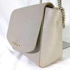 【人気】フルラ チェーン ショルダーバッグ JULIA グレージュ レザー 斜め掛け