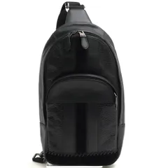 コーチ／COACH バッグ ショルダーバッグ 鞄 メンズ 男性 男性用 レザー 革 本革 ブラック 黒  F49333 Houston Pack With Baseball Stitch Black ヒューストンパック ベースボールステッチ ボディバッグ シボ