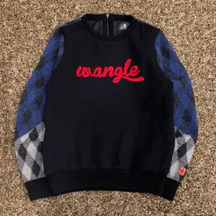 95 WIDE ANGLE ワイドアングル W.ANGLE ワイドアングル レディース バイカラー アーガイル ニット セーター