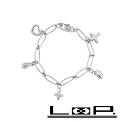 ティファニー ■新同■磨き済■ エルサペレッティ 5チャーム ブレスレット オーバル アクセサリー シルバー SV925 【468926】8