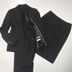 Diana Square　3点セット　スーツ パンツ スカート セットアップ　ブラックフォーマル　9号 11号　ウール　ブラック 黒色