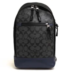 コーチ／COACH バッグ ショルダーバッグ 鞄 メンズ 男性 男性用 PVC レザー 革 ネイビー 紺  F83135 GRAHAM PACK IN COLORBLOCK SIGNATURE CANVAS グラハム パック ボディバッグ