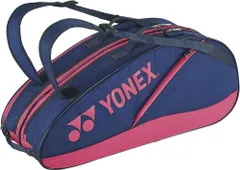 ヨネックス YONEX テニス ラケットバッグ6 6本用 バック カバン ケース 再帰反射 RCファスナー シューズポケット 正面ポケット 部活動 クラブ サークル スクール チーム  BAG2132R 675 ネイビー×ピンク