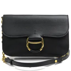 ポロ ラルフローレン／POLO RALPH LAUREN バッグ ショルダーバッグ 鞄 レディース 女性 女性用 レザー 革 本革 ブラック 黒  CA56658 チェーンショルダーバッグ