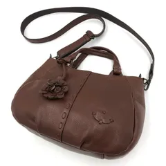 【美品】イビザ IBIZA 2way ショルダーバッグ ハンドバッグ レザー ブラウン 茶