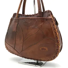 イビザ IBIZA ハンドバッグ レザー パッチワーク ブラウン 茶色 トートバッグ