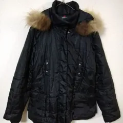 ニューバランス　ダウンジャケット　レディースL　黒　ファー付　ファー取り外し可