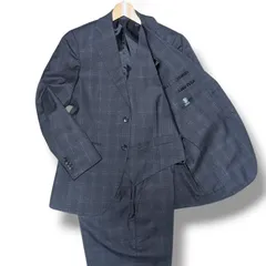 【美品/希少Sサイズ】ONLY オンリー 3ピース DRAGO ドラゴ スーツ セットアップ チェック柄 グレー系 テーラードジャケット ベスト ジレ パンツ スラックス ビジネス メンズ