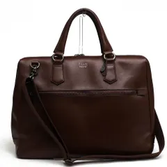 エフクリオ／F.CLIO バッグ ブリーフケース ビジネスバッグ 鞄 ビジネス メンズ 男性 男性用 レザー 革 本革 ダークブラウン 茶 ブラウン  9712106 CALANDO Brief カランド 2WAY ショルダーバッグ