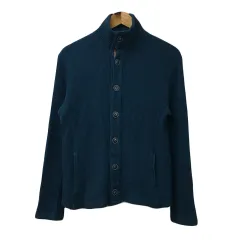モルガンオム MORGAN HOMME カーディガン ニット ハイネック 無地 長袖 L 青 ブルーのサムネイル